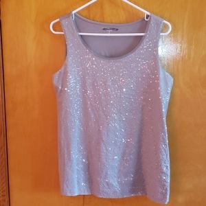 Coldwater Creek sequin tank top gray Small 8